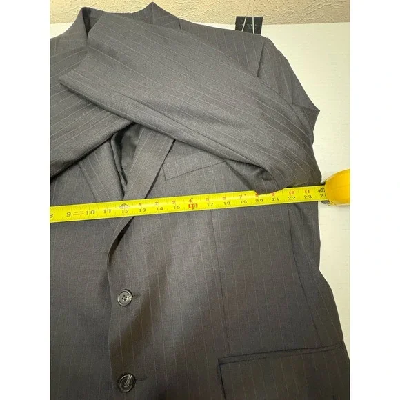 Lauren Ralph Lauren Dark Gray Blazer Mens Sz 44R 2 Button Wool Sport Coat Jacket - Picture 11 of 16